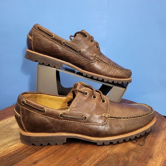 Cole Haan Docksider Deck Shoe Boat Moc Toe Lug Sole Brown Men's 9.5 M - Picture 10 of 13